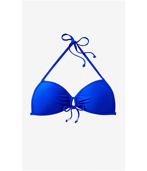 Bright Marine Blue PushUp Triangle Bikini Top